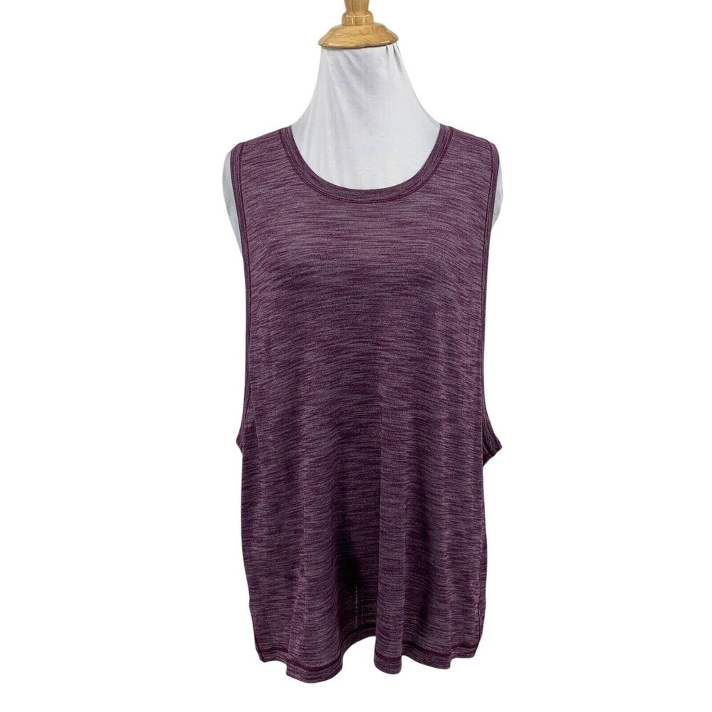 Lululemon Top Womens 6/8 Hibiscus Cardio Squad II Tank Low Cut Sides Sleeveless